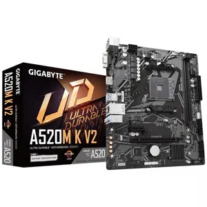 GIGABYTE A520M-K V2 DDR4 5100MHZ 1XVGA 1XHDMI 1XM.2 USB 3.2 MATX AMD ANAKART