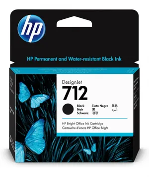 HP 3ED71A DesignJet 712 80-ml Black Siyah Orijinal Kartuş