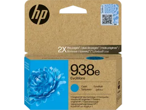 HP 4S6X9PE EvoMore Camgöbeği 938e Mavi Mürekkep Kartuş