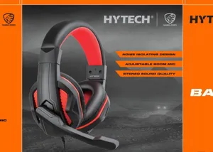 HYTECH HY-G9 BANNER SIYAH-KIRMIZI GAMING MIC/KLK MIKROFONLU KULAKLIK
