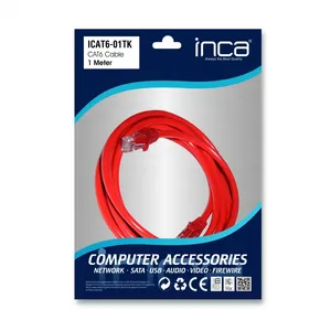 INCA ICAT6-01TK CAT6 1 METRE KIRMIZI PATCH KABLO 