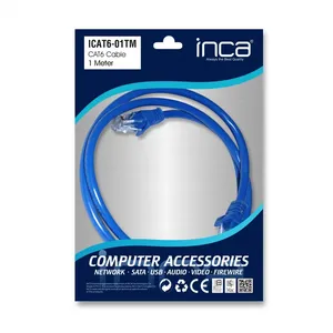 INCA ICAT6-01TM CAT6 1 METRE MAVİ PATCH KABLO 