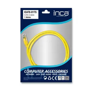 INCA ICAT6-01TS CAT6 1 METRE SARI PATCH KABLO 