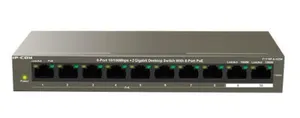 IP-COM F1110P-8-102W 8 PORT 10/100 + 2X GIGABIT UPLINK 102W 250 METRE POE SWITCH 