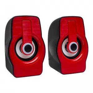 Magicvoice MV-4941 2.0 Multimedia RGB Işıklı 3 Watt 2 USB Hoparlör Siyah/Mavi-Siyah/Kırmızı