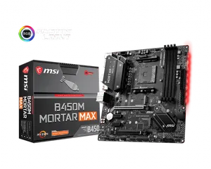MSI B450M MORTAR MAX DDR4 3466MHZ 1XHDMI 1XDP 2XM.2 USB 3.2 MATX AM4 