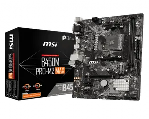MSI B450M PRO-M2 MAX DDR4 2667MHZ 1XVGA 1XHDMI 1XDVI 1XM.2 MATX AM4