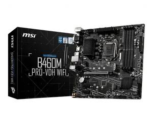 MSI B460M PRO-VDH WIFI DDR4 2933MHZ 1XVGA 1XDVI 2XM.2 USB 3.2 MATX 1200P 