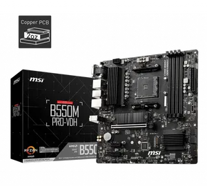 MSI B550M PRO-VDH DDR4 4400MHZ 1XVGA 1XDMI 1XDP 2XM.2 USB 3.2 MATX AM4 