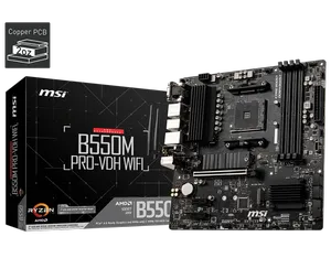 MSI B550M PRO-VDH WIFI DDR4 4400MHZ 1XVGA 1XHDMI 1XDP 2XM.2 USB 3.2 MATX AM4 