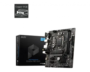 MSI B560M PRO WIFI DDR4 5200MHZ 1XVGA 1XHDMI 1XDP 1XM.2 USB 3.2 MATX 1200P