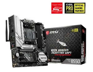 MSI MAG B550M MORTAR WIFI DDR4 4400MHZ 1XHDMI 1XDP 2XM.2 USB 3.2 MATX AM4