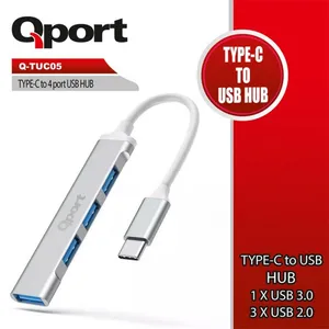 QPORT Q-TUC05 TYPE-C HUB USB ÇOKLAYICI 