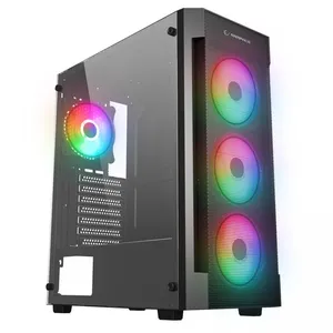 RAMPAGE VIGILANT MESH 650W 80+ BRONZE SİYAH TEMPERLİ CAMLI 4X120MM RGB FAN ATX MIDI TOWER GAMİNG OYU 