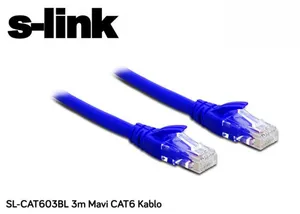 S-LINK SL-CAT603BL 3M MAVI CAT6 KABLO 