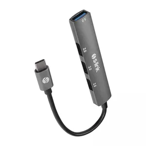 S-LINK SW-U324 USB2.0 VE USB3.0 TYPE-C METAL USB HUB ÇOKLAYICI