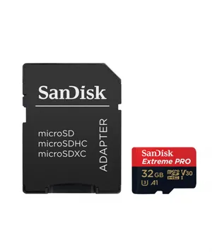 SanDisk Extreme microSDHC 32GB + SD Adapter + Rescue Pro Deluxe 100MB/s A1 C10 V30 UHS-I U3