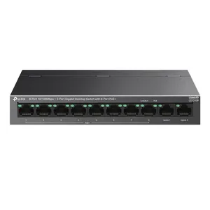 TP-LINK LS1210P 8 PORT 10/100MBPS+2-PORT GIGABIT 8-PORT POE+ 96W MASAÜSTÜ SWITCH