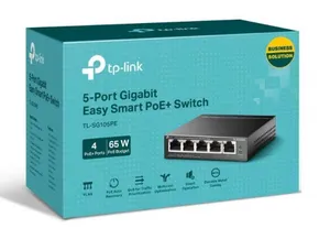 TP-LINK TL-SG105PE 4 PORT GIGABIT POE + 1 PORT UPLINK EASY SMART 65W POE SWITCH 