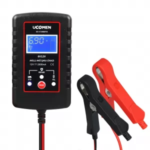 Ucomen UC-C121001A Siyah 6/12 Volt 2 Amper Led Göstergeli Akü Şarj Cihazı 