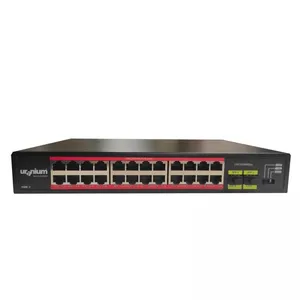 URANIUM POE-G2402SFP-300W 24 PORT GIGABIT+2XGB SFP UPLINK POE RACKMOUNT SWITCH (REALTEK CHIPSET) 