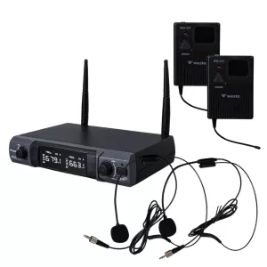 Westa WM-202T 1 Alıcı + 2 Yaka (Lavalier) Kablosuz Uhf Mikrofon Seti