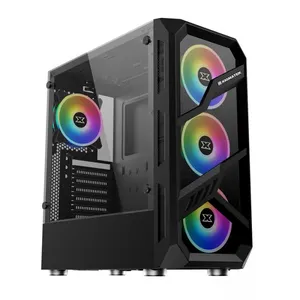 XIGMATEK EN43767 LAMIYA 650W 4X120MM RGB FAN 80+ TEMPERED GLASS KUMANDALI GAMING OYUNCU KASA 