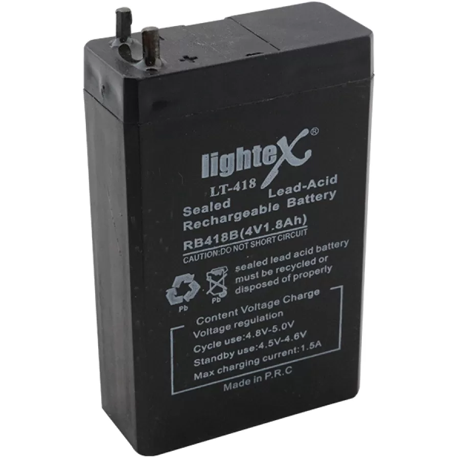 Lightex 4V 1.8Ah Bakımsız Işıldak Aküsü LT-418