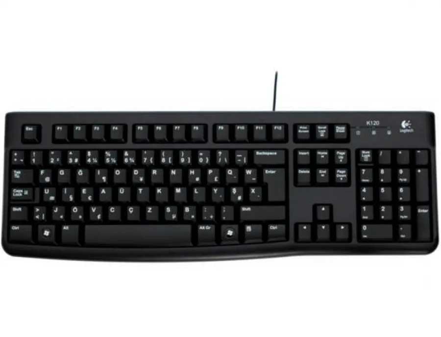 LOGITECH K120 F USB KLAVYE SIYAH 920-004163 KABLOLU