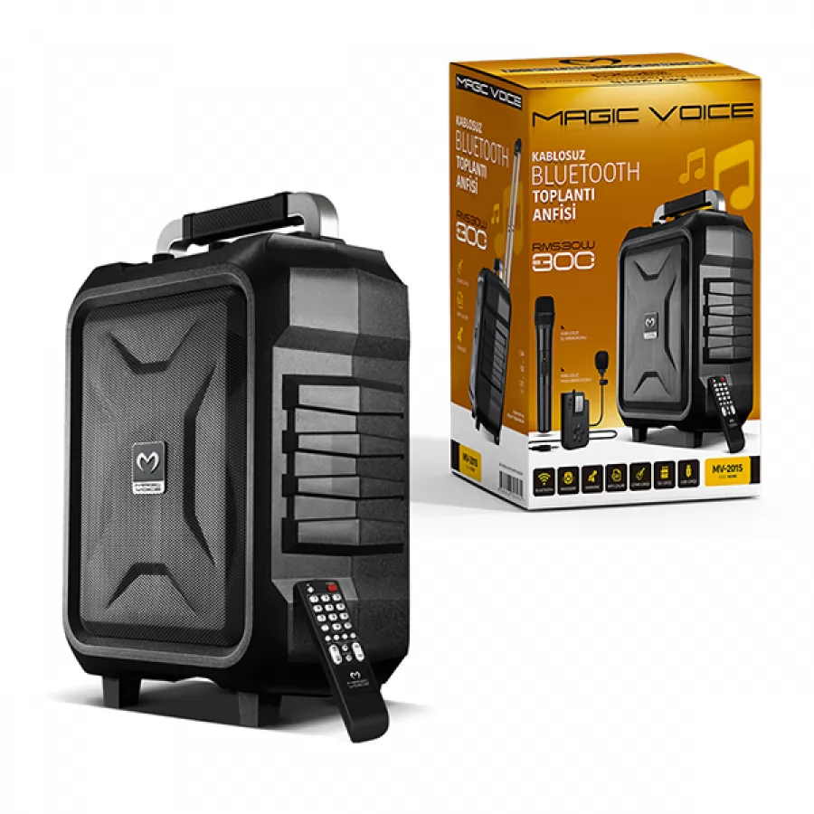 Magicvoice MV-2015 300W Siyah Mikrofonlu Aktif Hoparlör