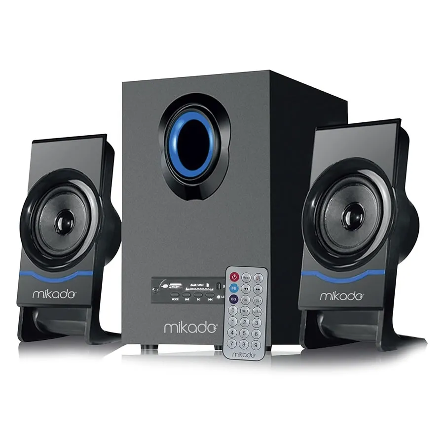 Mikado MD-1700BT 2+1 Siyah USB - SD - FM Destekli Kumandalı Multimedia Bluetooth Hoparlör
