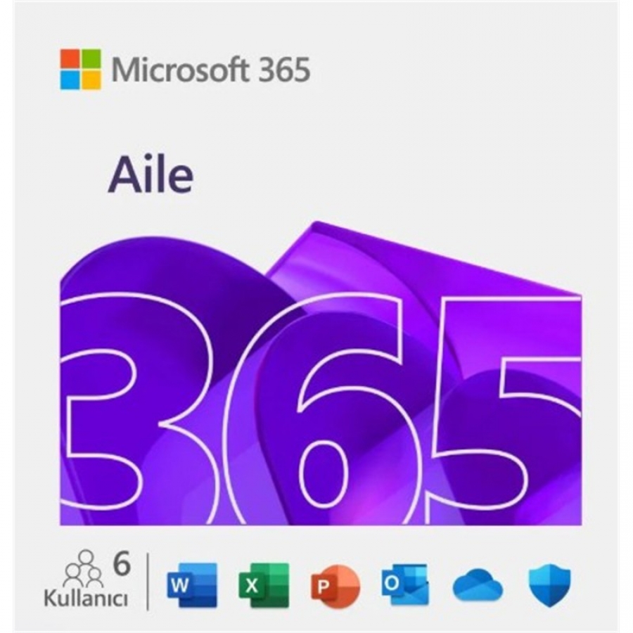 Microsoft Office 365 AILE Dijital Lisans Key ESD 6 KULLANICI/1 YIL EP2-32296 32/64B TR/ING