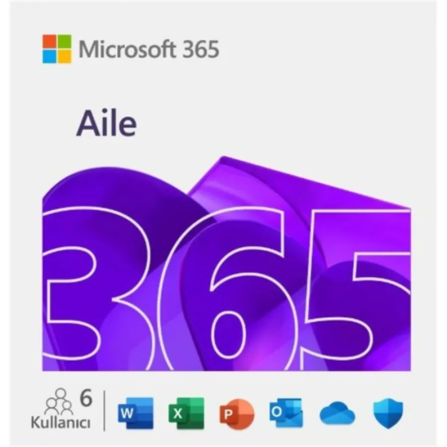 Microsoft Office 365 AILE Dijital Lisans Key ESD 6 KULLANICI/1 YIL EP2-32296 32/64B TR/ING