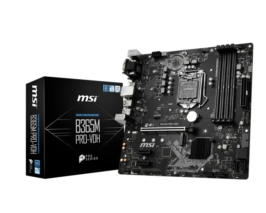 MSI B365M PRO-VDH DDR4 2666MHZ 1XVGA 1XHDMI 1XDVI 1XM.2 MATX 1151V2