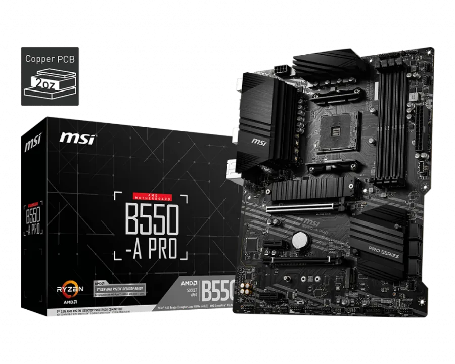 MSI B550-A PRO DDR4 3200MHZ 1XHDMI 1XDP 2XM.2 USB 3.2 ATX AM4