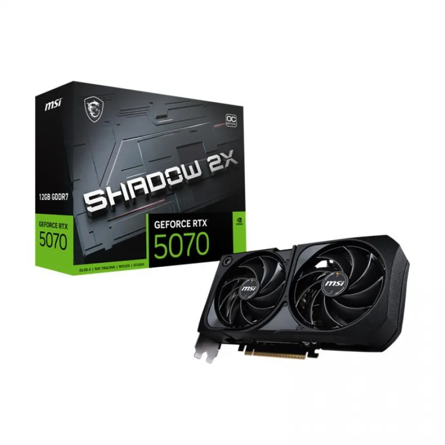 MSI GeForce RTX 5070 SHADOW 2X OC 12GB GDDR7 192BIT 1XHDMI 3XDP EKRAN KARTI
