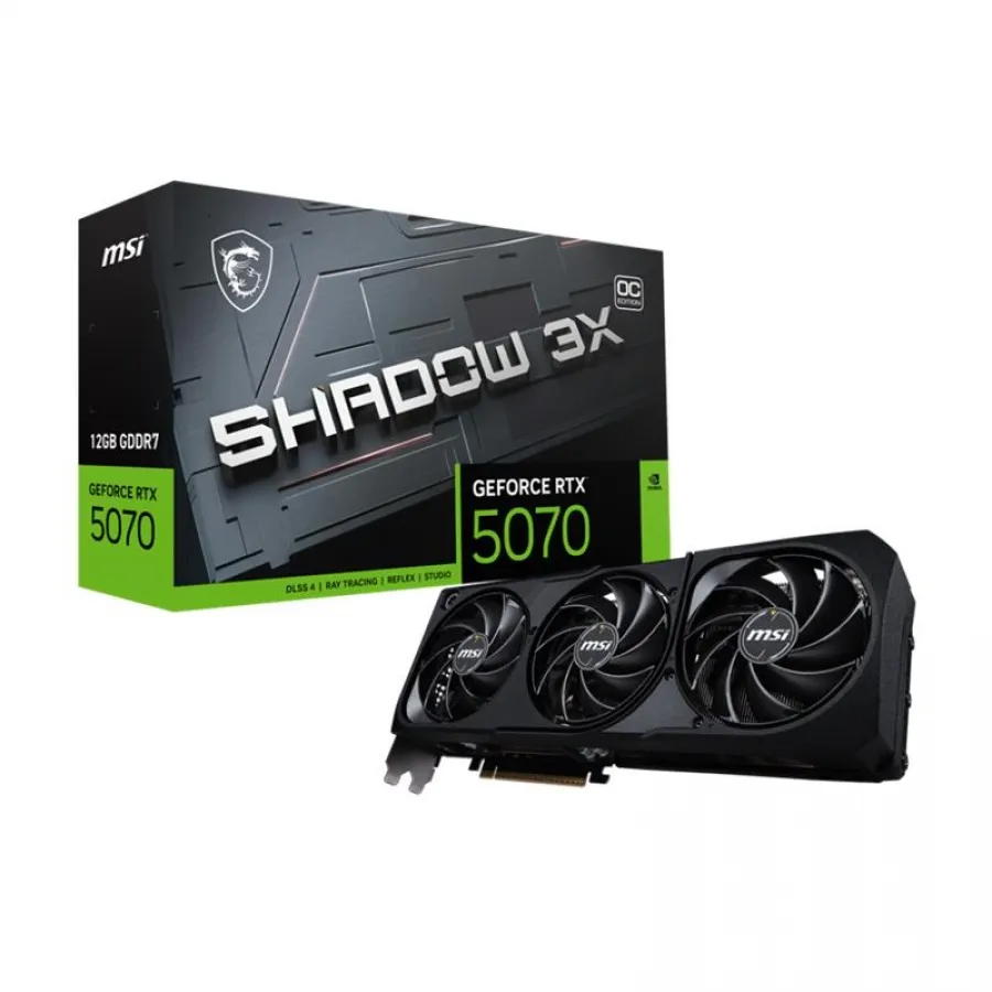 MSI GEFORCE RTX 5070 12G SHADOW 3X OC 12GB GDDR7 192BIT 1XHDMI 3XDP EKRAN KARTI