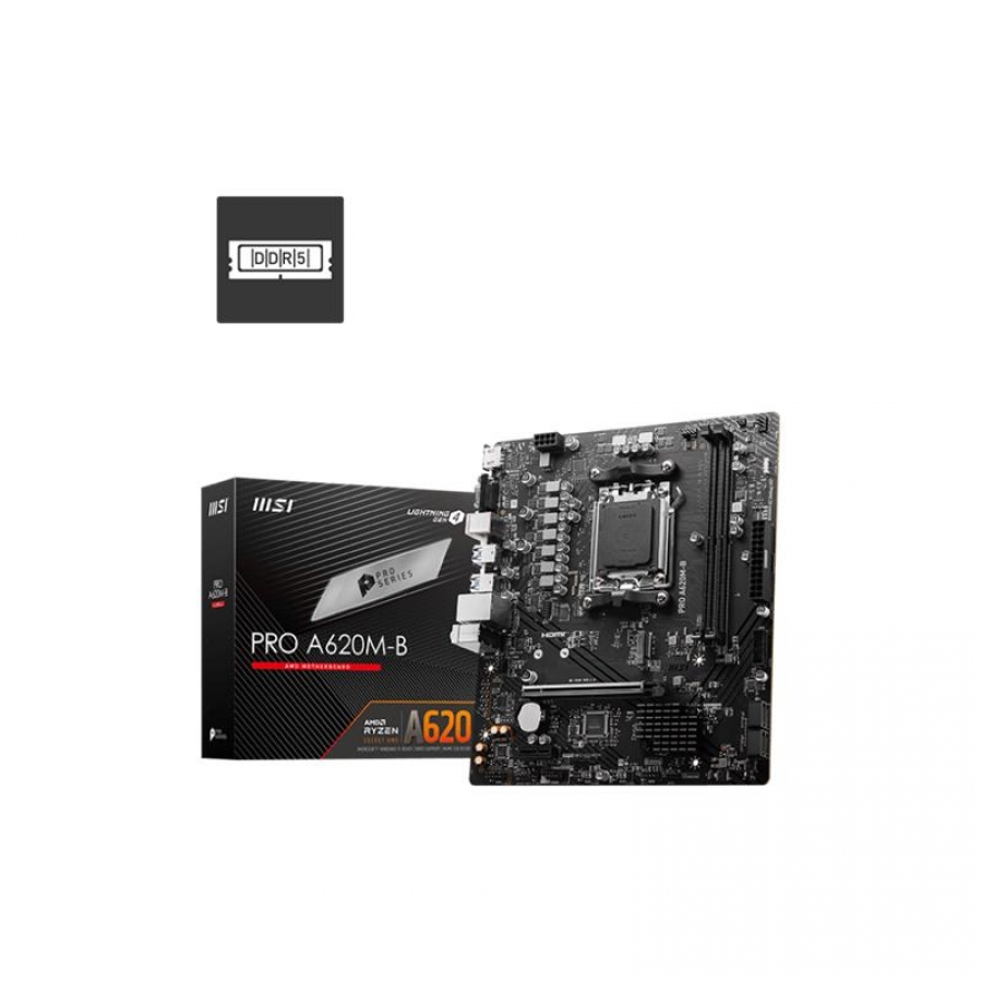 MSI PRO A620M-B DDR5 6800MT/S 1XVGA 1XHDMI 1XM.2 USB3.2 MATX AM5 ANAKART