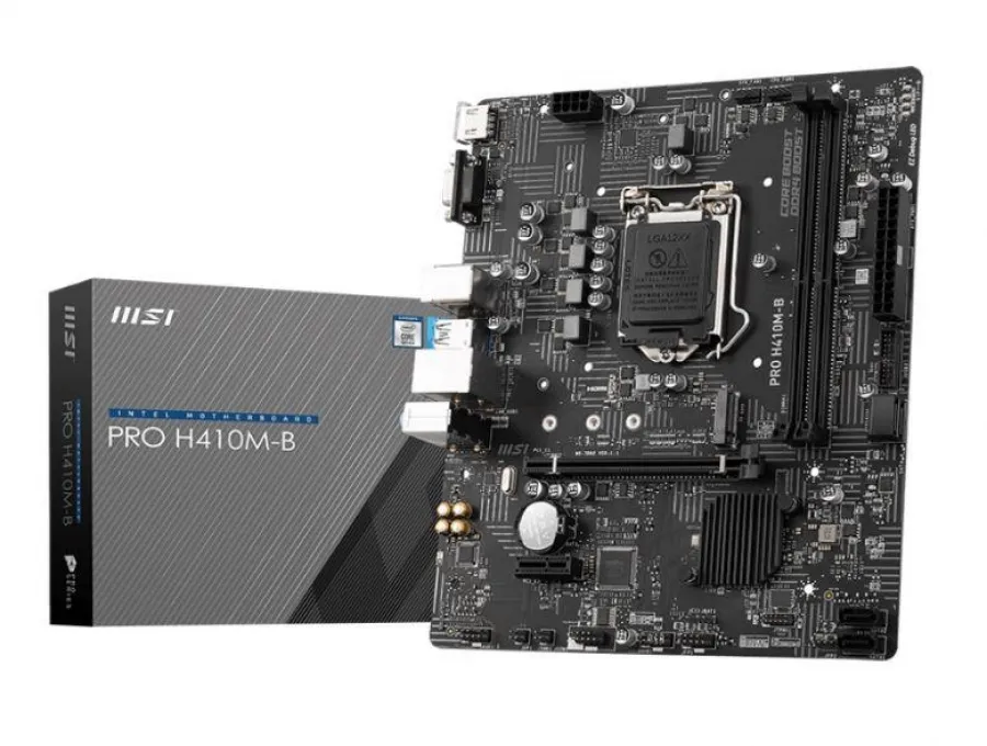 MSI PRO H410M-B DDR4 2933MHZ 1XVGA 1XHDMI 1XM.2 USB 3.2 MATX 1200P