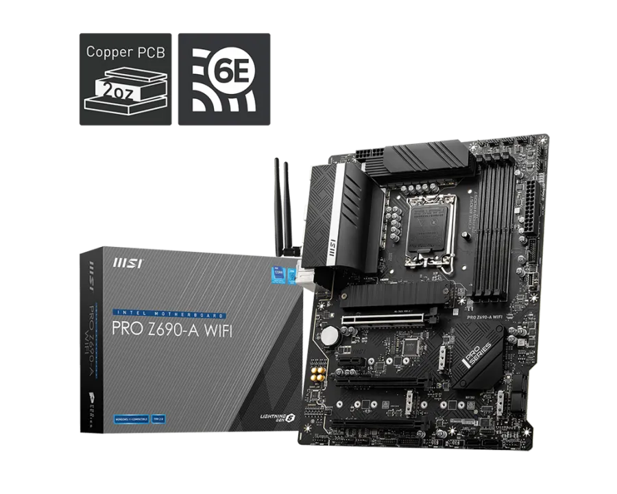 MSI PRO Z690-A WIFI DDR5 6400MHZ 1XHDMI 1XDP 4XM.2 USB 3.2 ATX 1700P