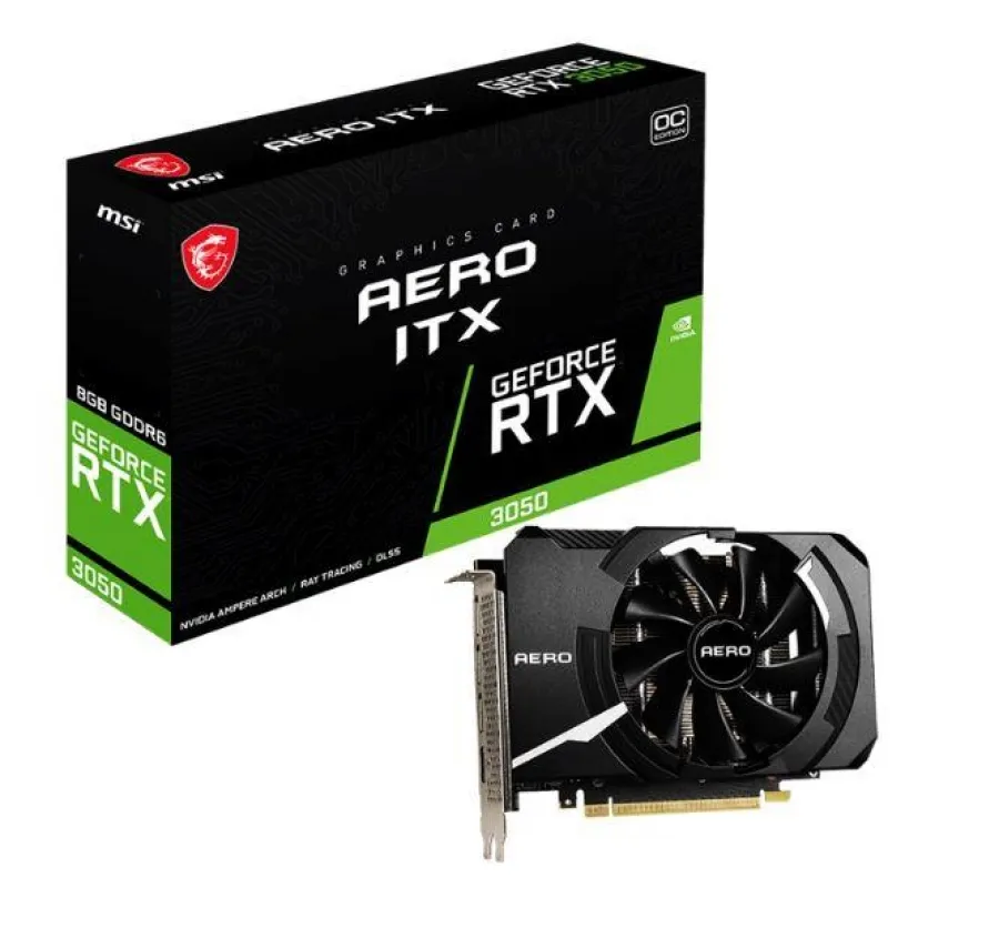 MSI RTX3050 AERO ITX 8G OC 8GB DDR6 1XHDMI 3XDP