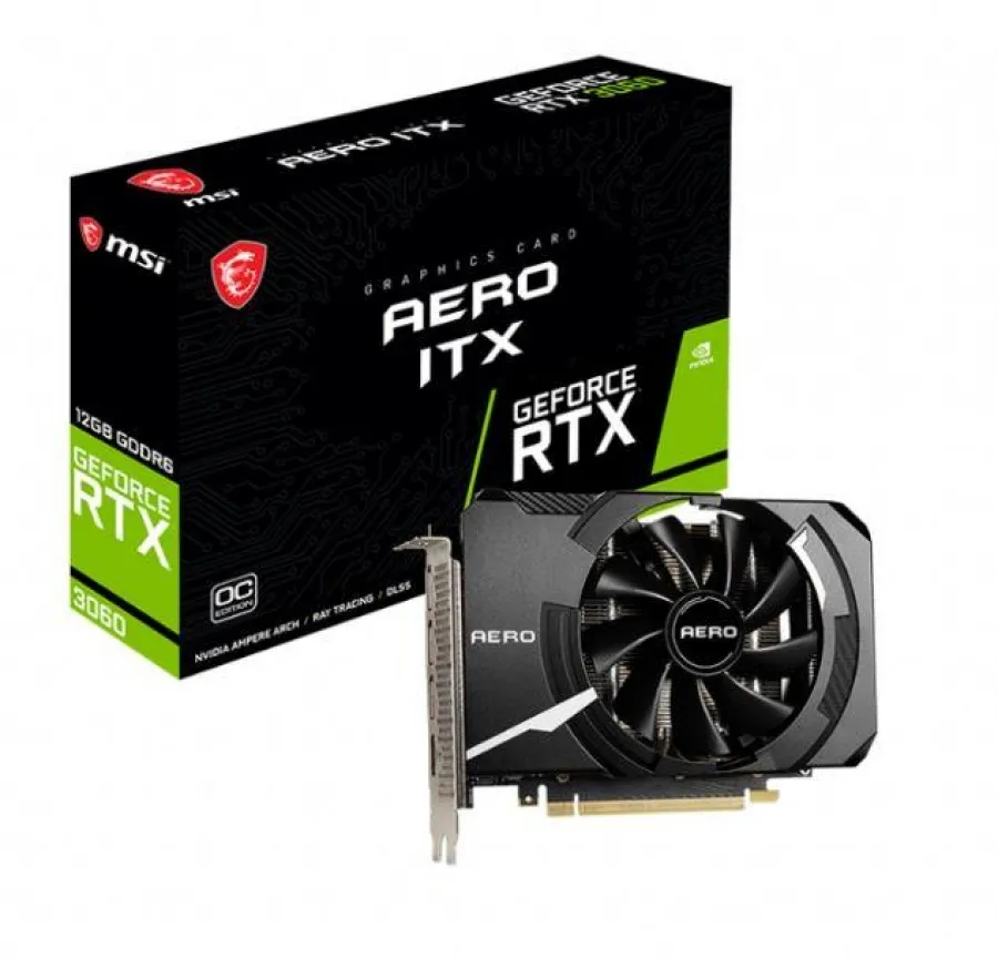 MSI RTX3060 AERO ITX 12G OC 12GB DDR6 192B 1XHDMI 3XDP