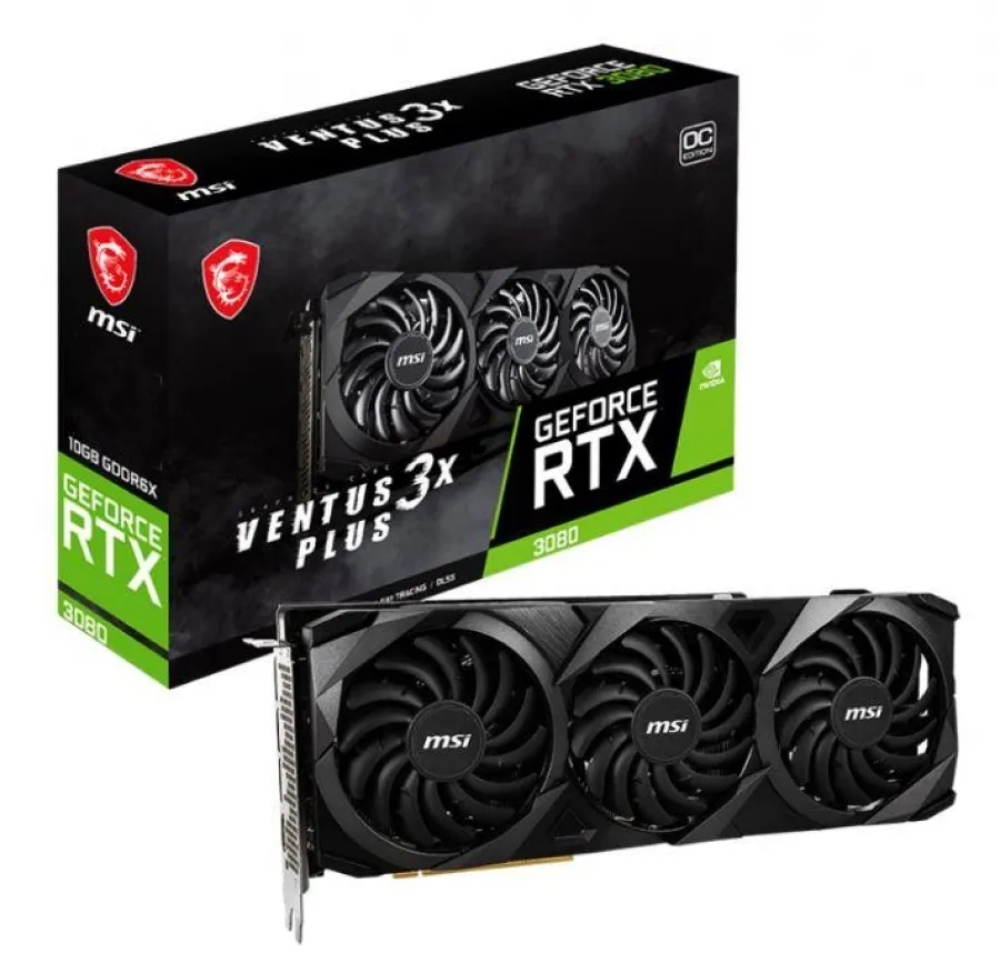 MSI RTX3080 VENTUS 3X PLUS 10G OC LHR DDR6X 320B 1XHDMI 3XDP