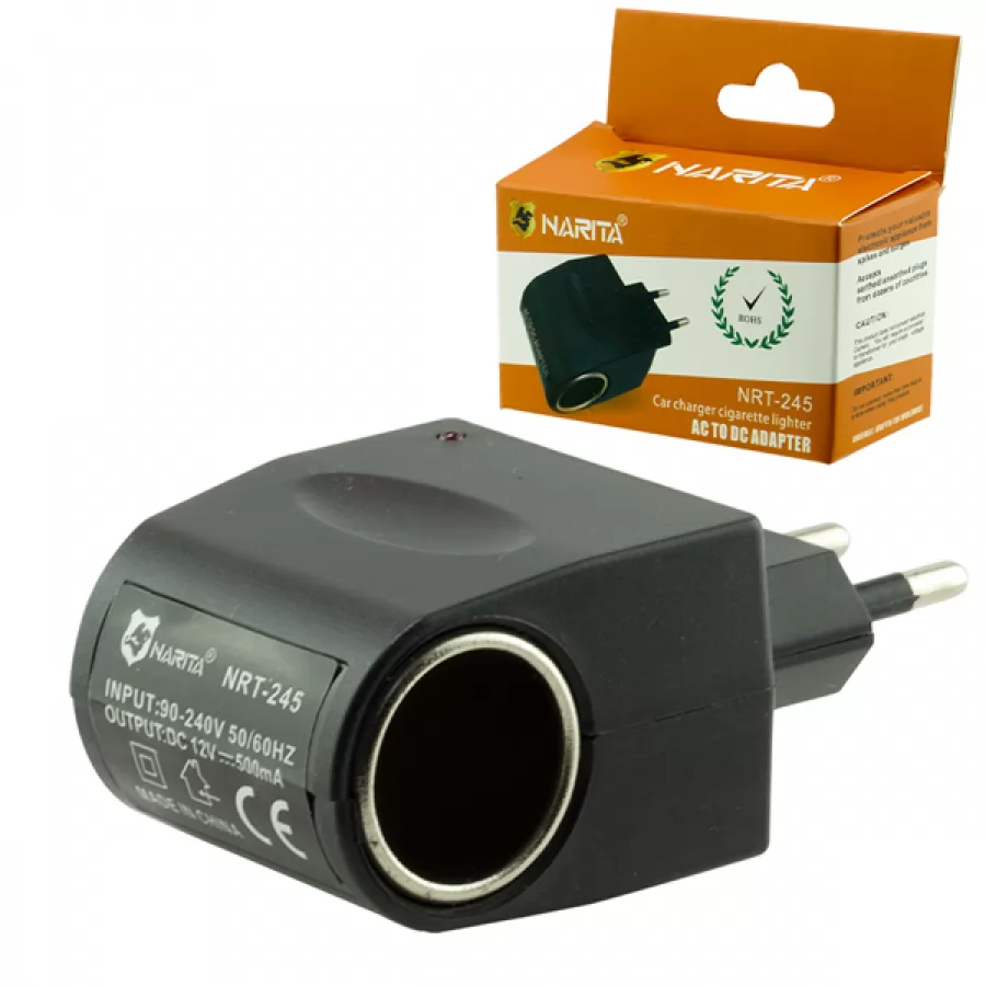 Narita NRT-245 AC To DC Çakmak Fişi 220V Çevirici Adaptör