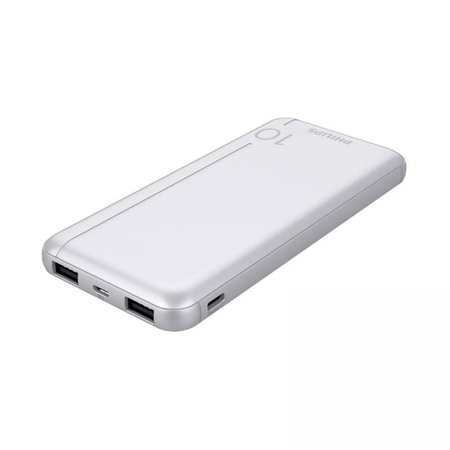 PHILIPS DLP1810CW 10.000 MAH POWERBANK 2XUSB-A 2.1A USB-C ÇIKIŞ BEYAZ