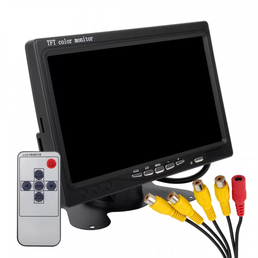 Powermaster 7inç Quad Dijital Monitör 4e Bölünebilen Ekran PM-16804