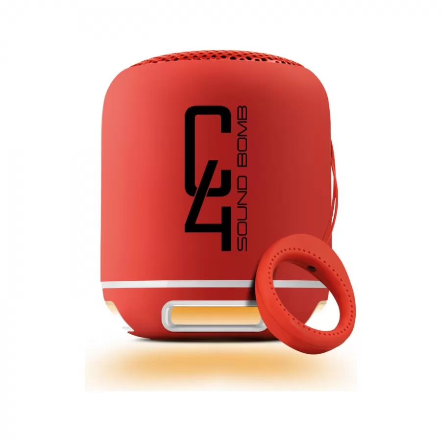 C4 Taşınabilir Bluetooth Hoparlör Ses Bombası Yüksek Ses Gücü Sese Duyarlı Led Işık