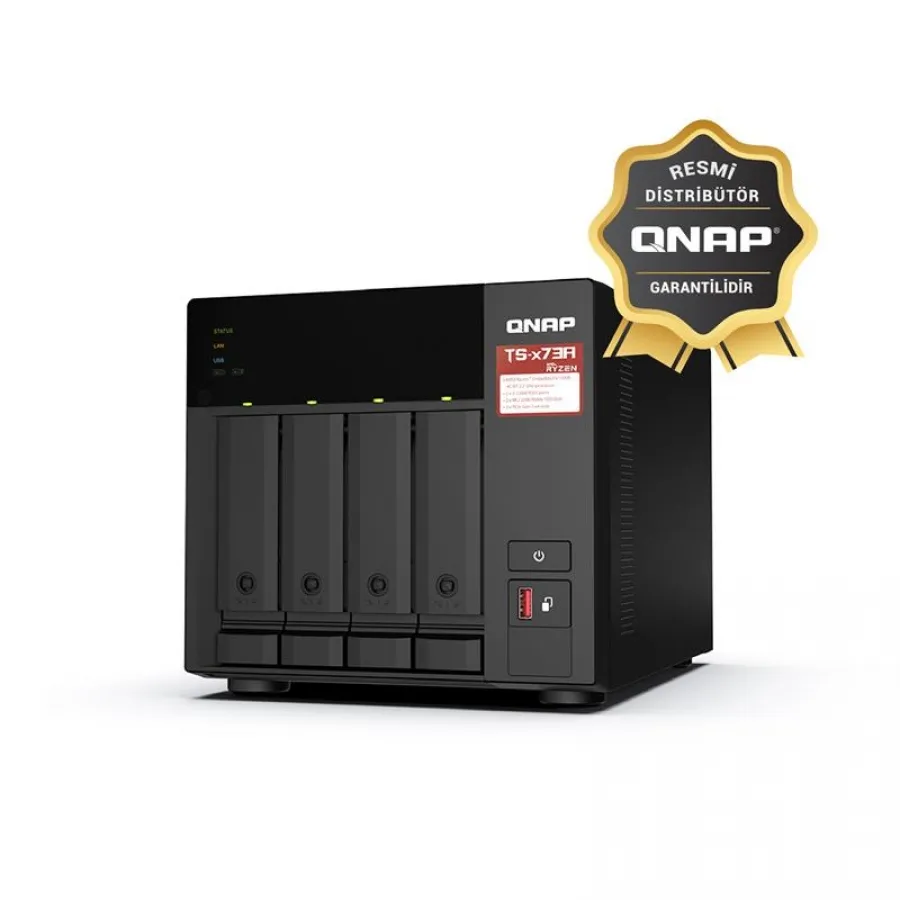 QNAP TS-473A-8GB RAM 4 HDD YUVALI TOWER NAS SUNUCU YEDEKLEME CİHAZI