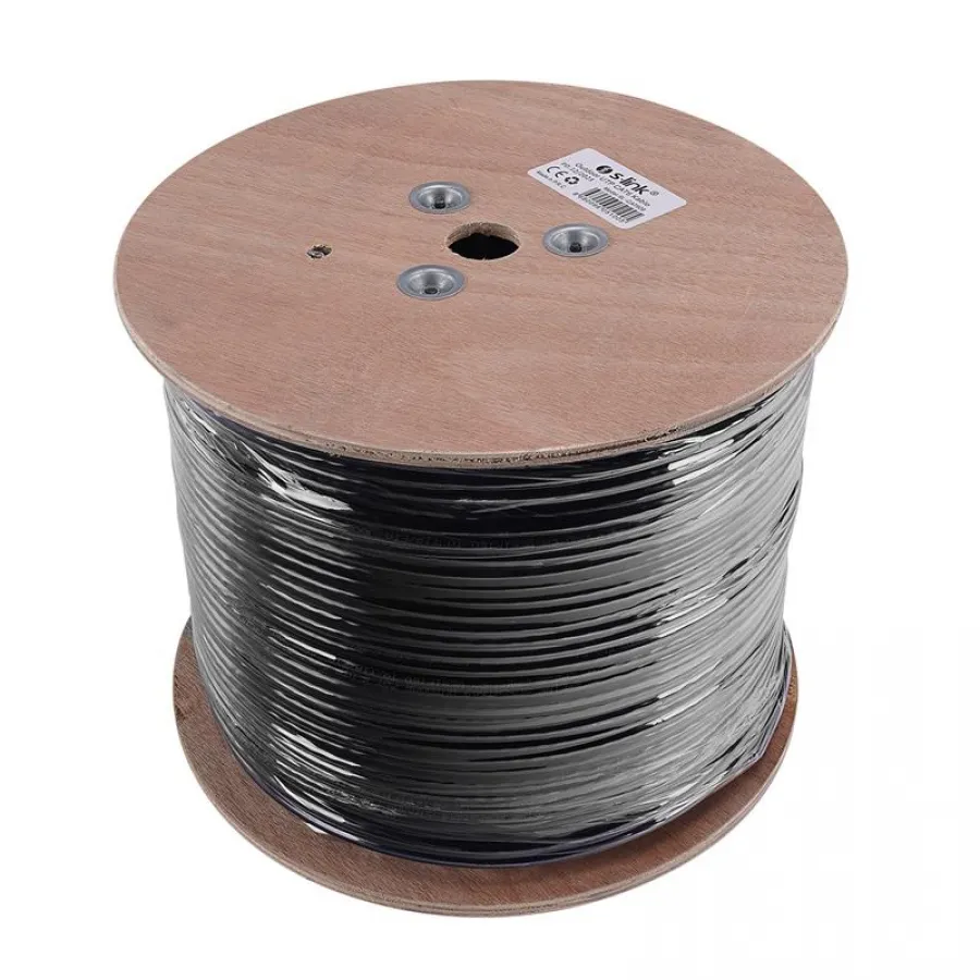 S-LINK SL-CAT609 305MT 23AWG 0.56MM CCA CAT6 KABLO GRİ/SİYAH