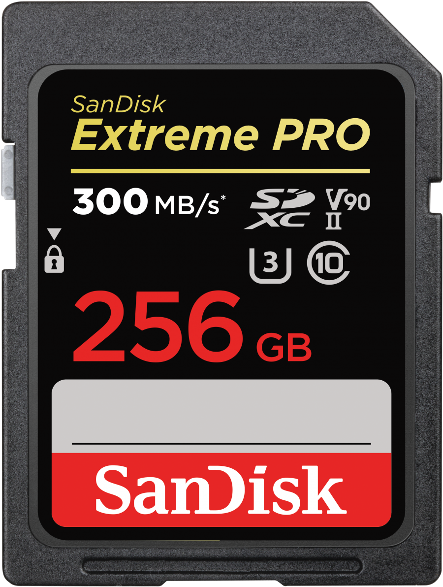 SanDisk Extreme PRO 256GB SDXC Memory Card up to 300MB/s UHS-II Class 10 U3